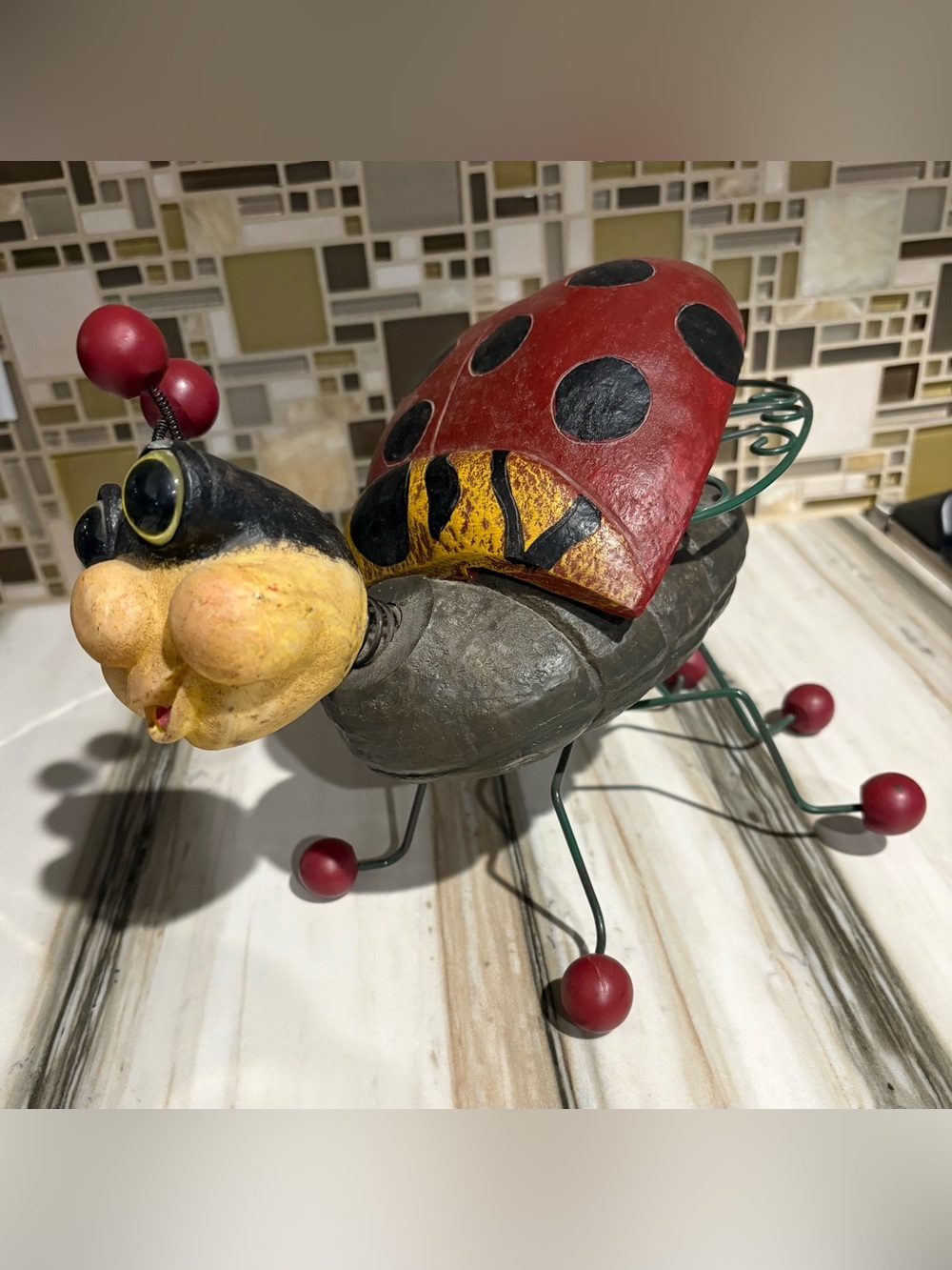 Ladybug Sculpture Decor